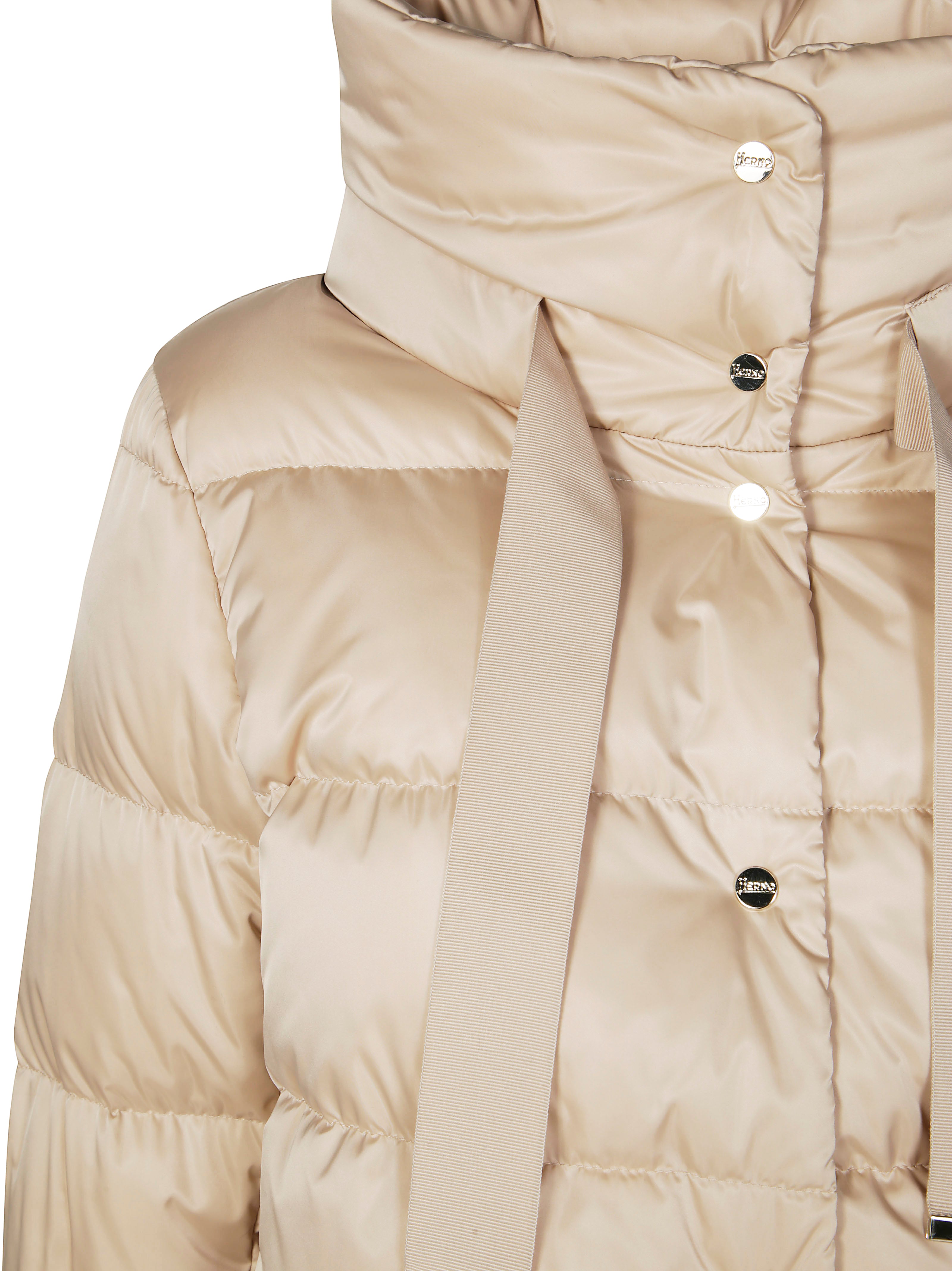 HERNO Men's Elegant Hooded Satin Puffer