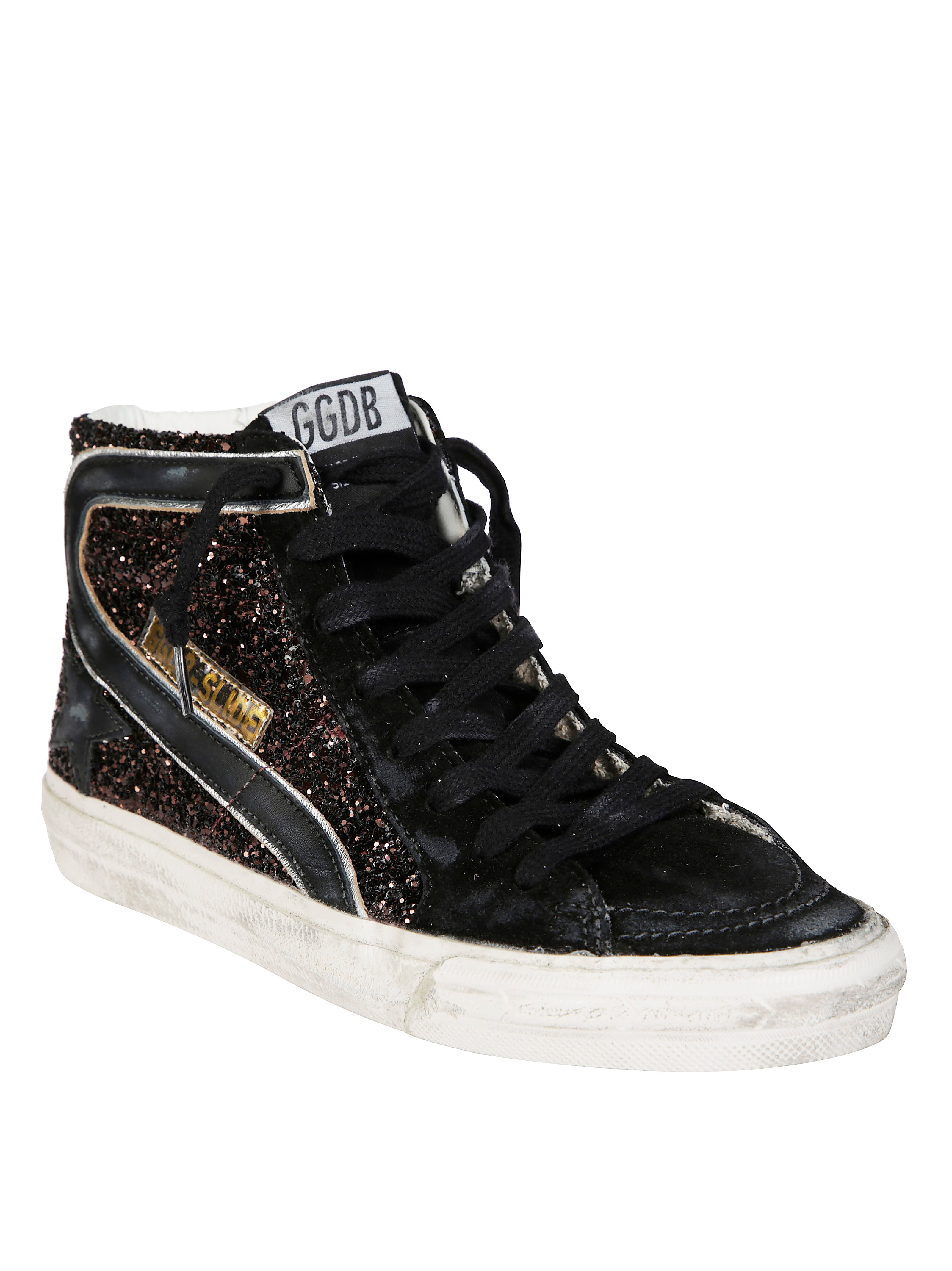 GOLDEN GOOSE Sneaker alta with Sparkling Glitter Upper