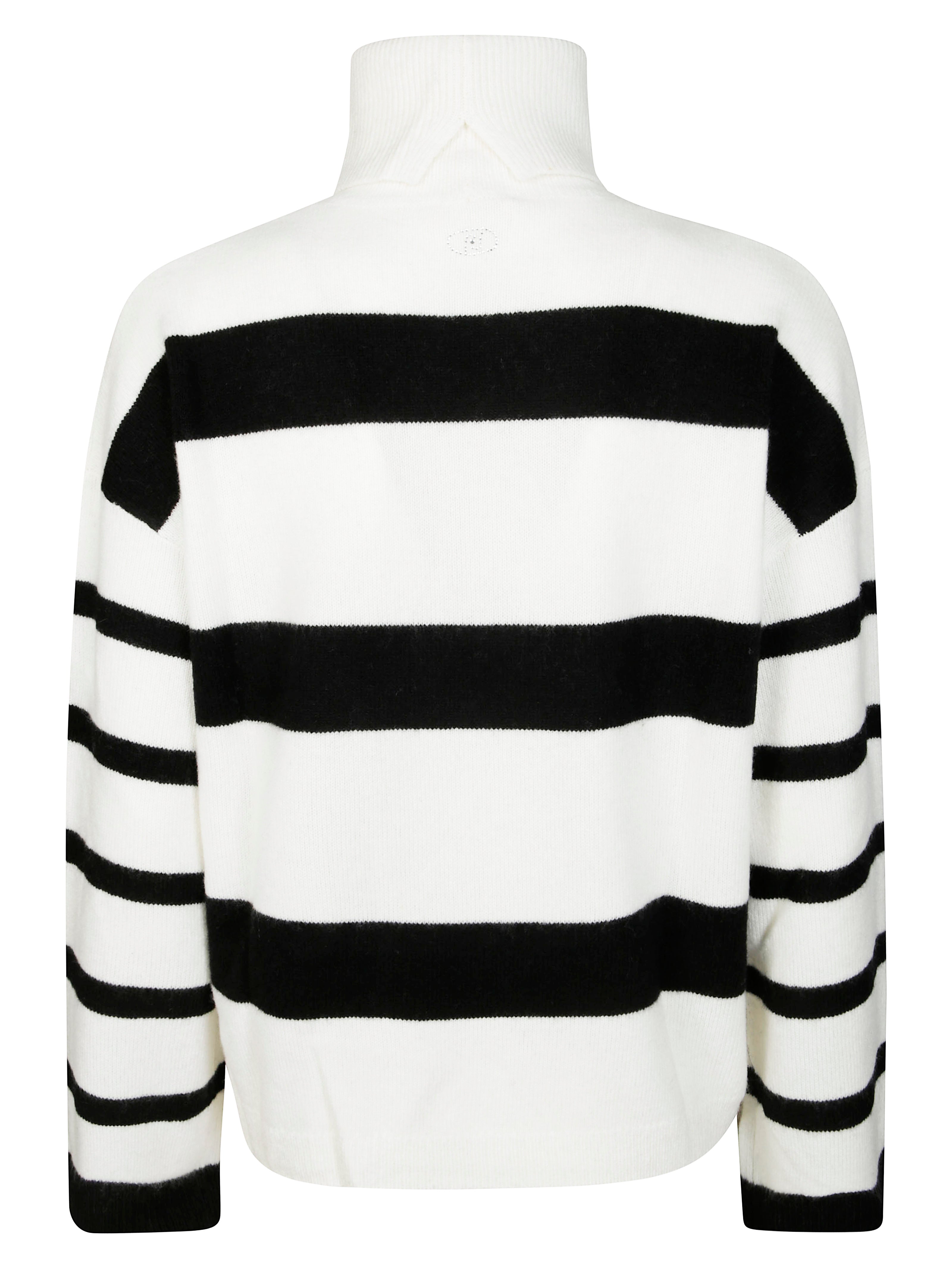 LIUJO Classic Striped Turtleneck Sweater for Men