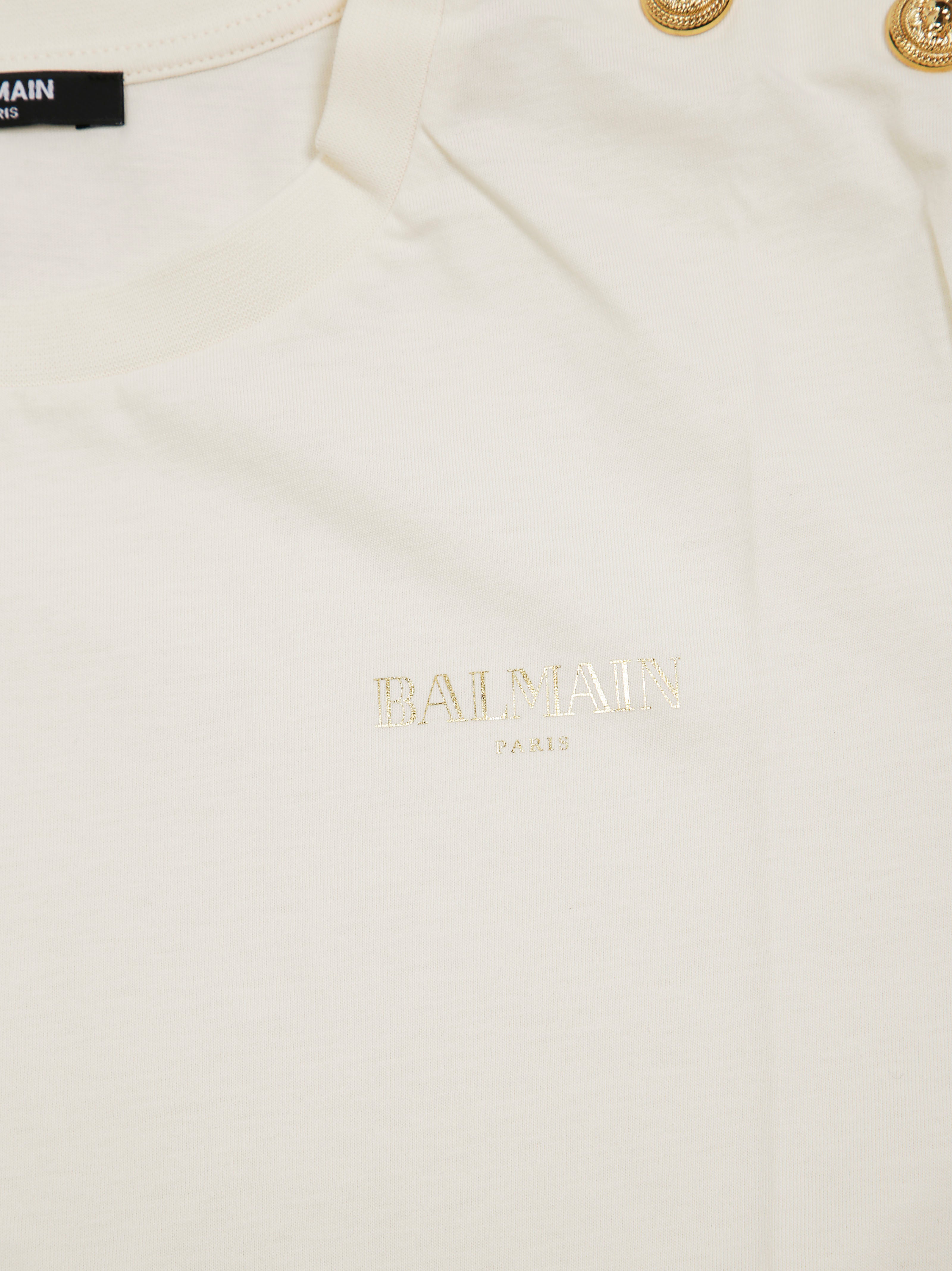 BALMAIN Mini Logo Button Classic T-Shirt