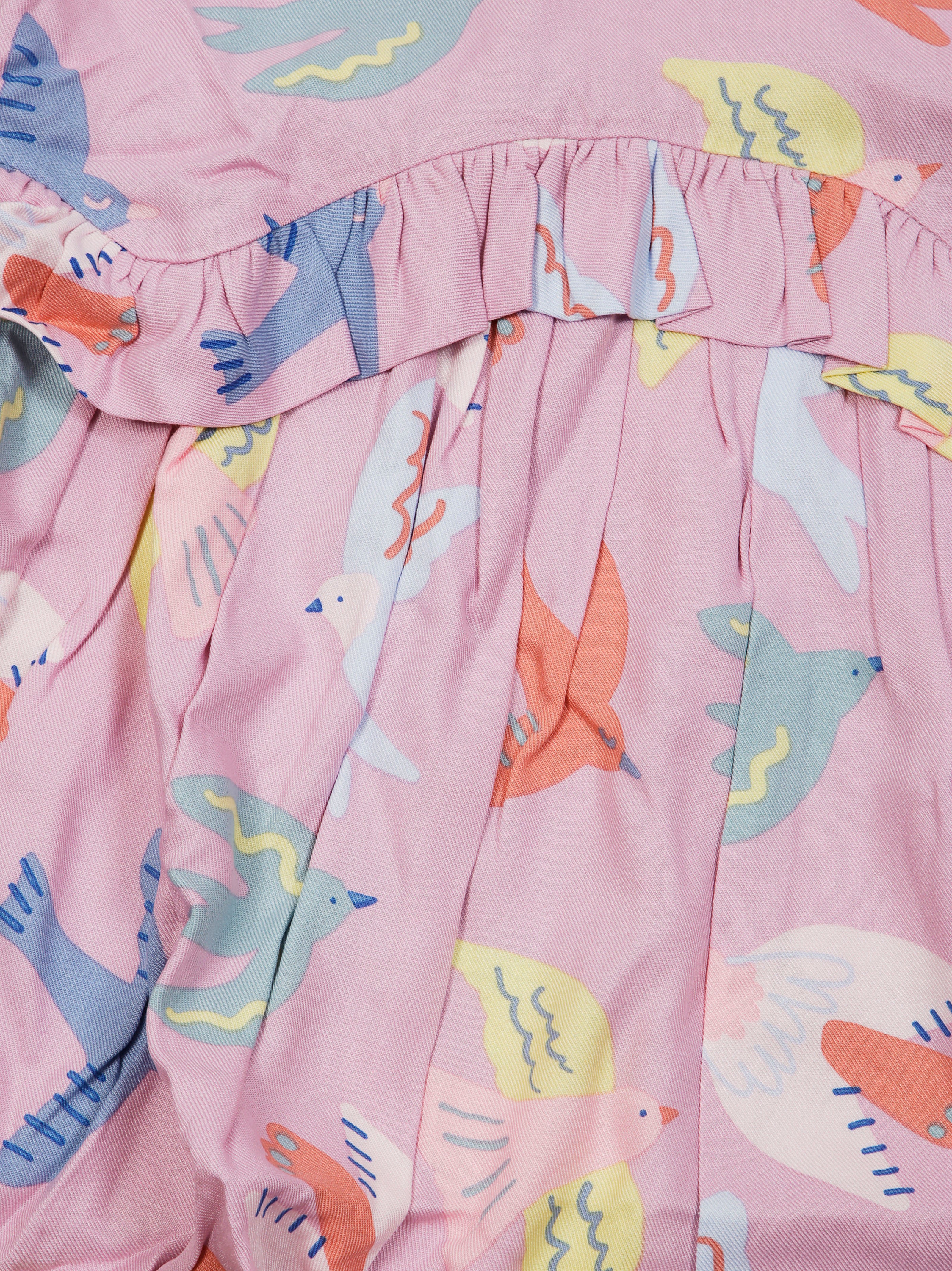 STELLA MC CARTNEY JUNIOR Mini All-Over Bird Print Dress