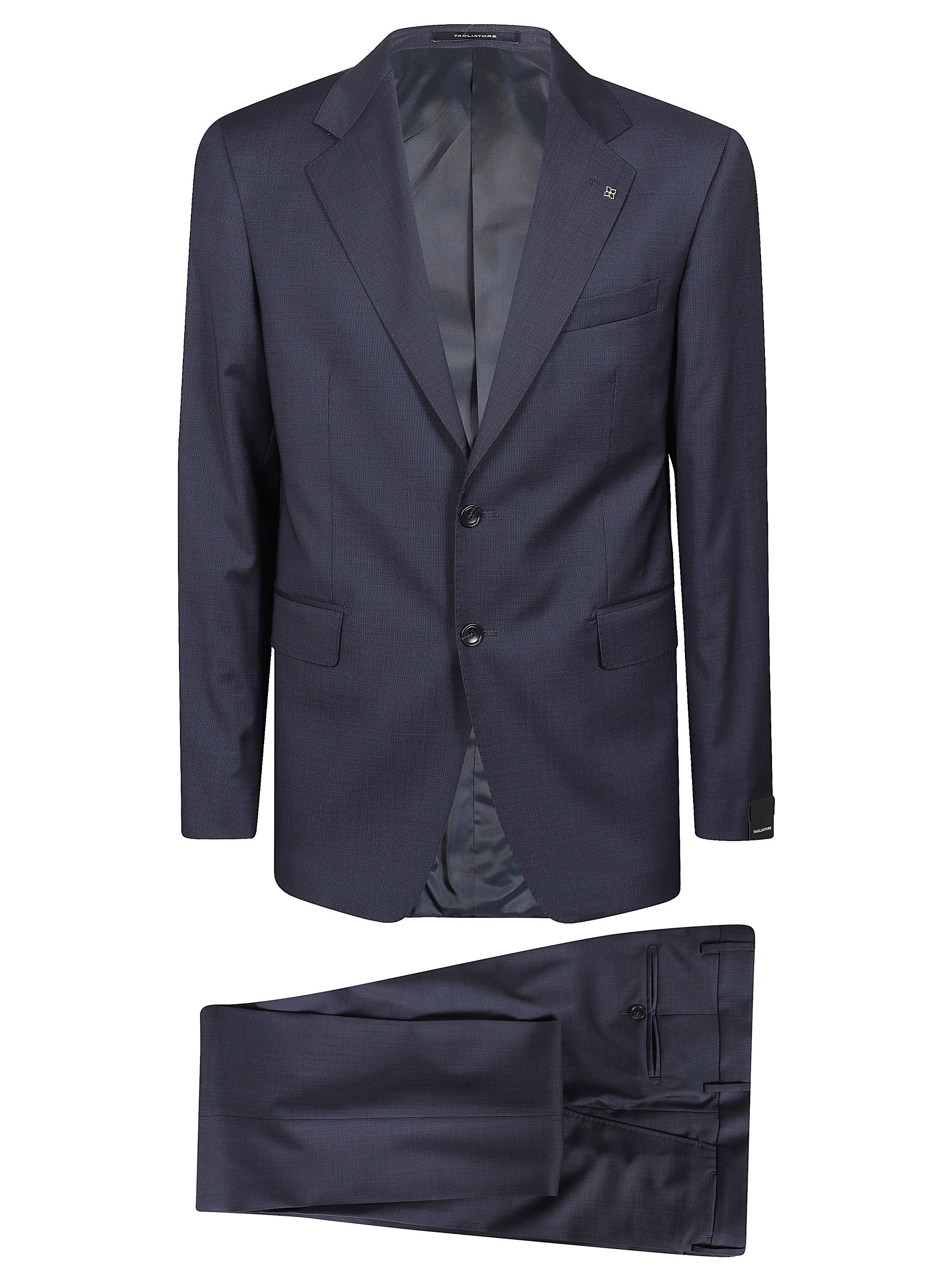 Tagliatore Sophisticated Two-Piece Suit with Lapel and Flap Pockets