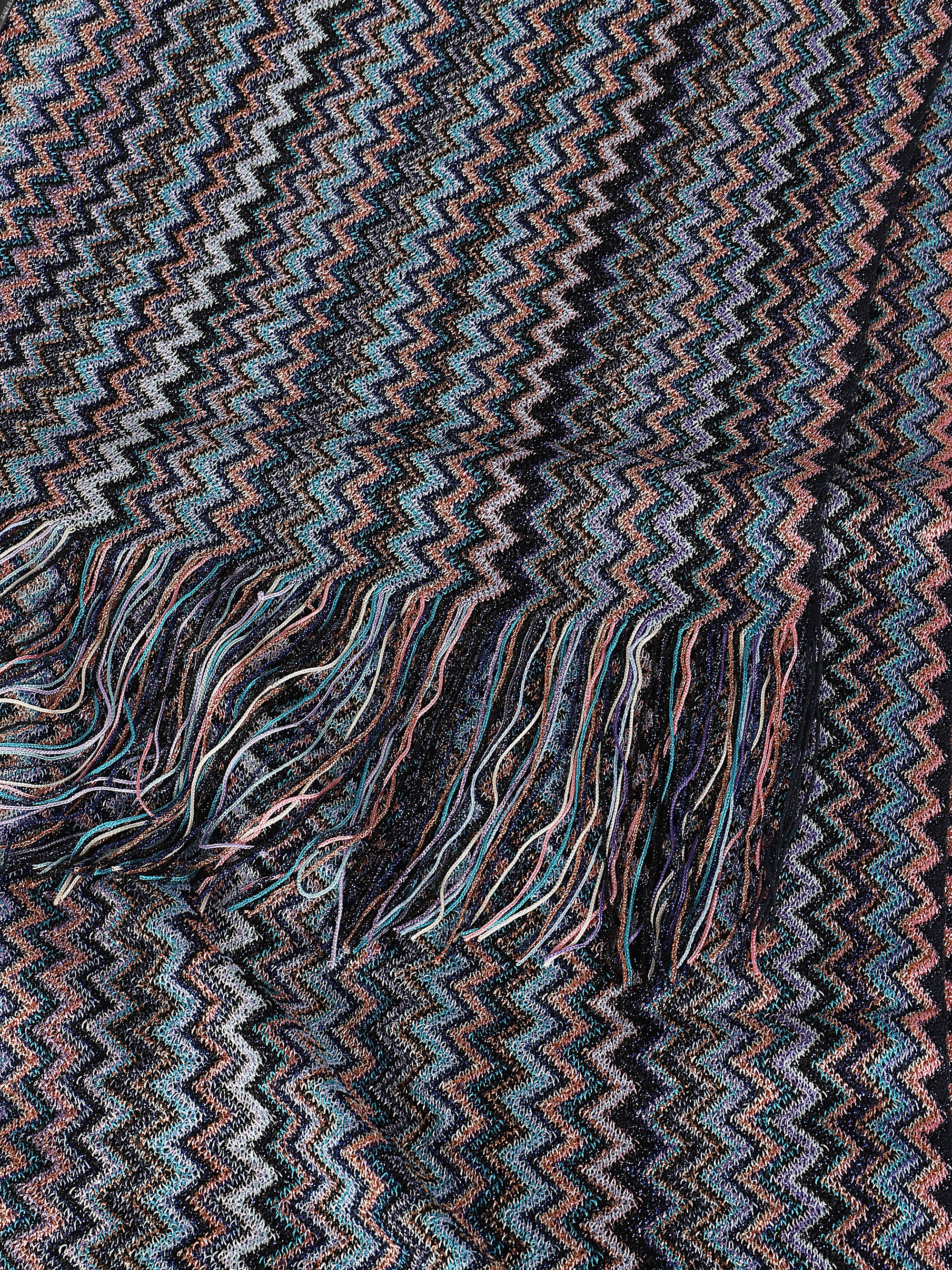 Missoni Fringed Trim Zig-Zag Pattern Scarf for Women