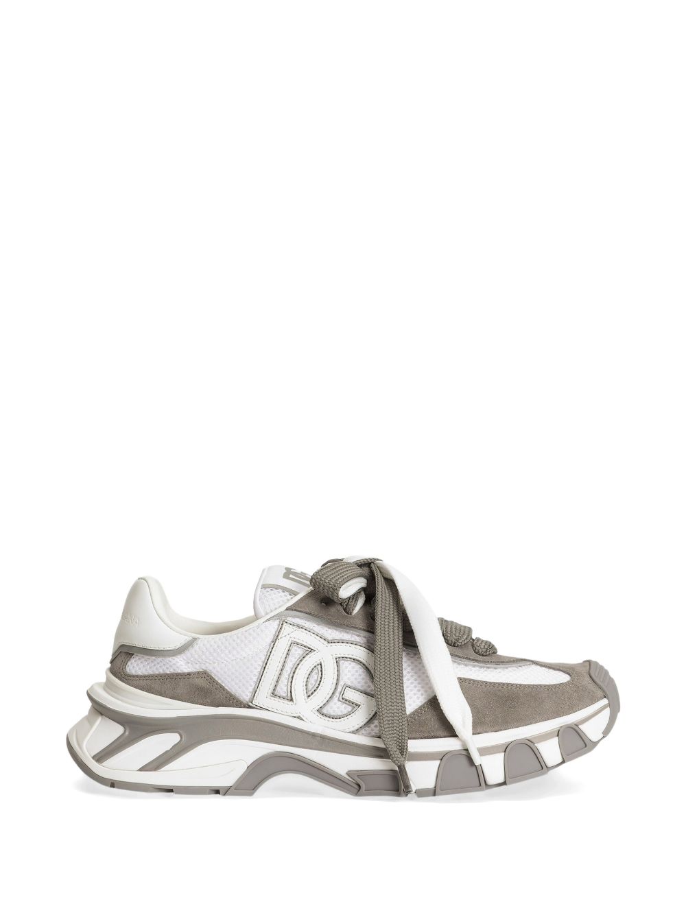 Dolce & Gabbana Multi-Colored Nylon and Calfskin Sneakers with DG Patch - 25mm Sole Height