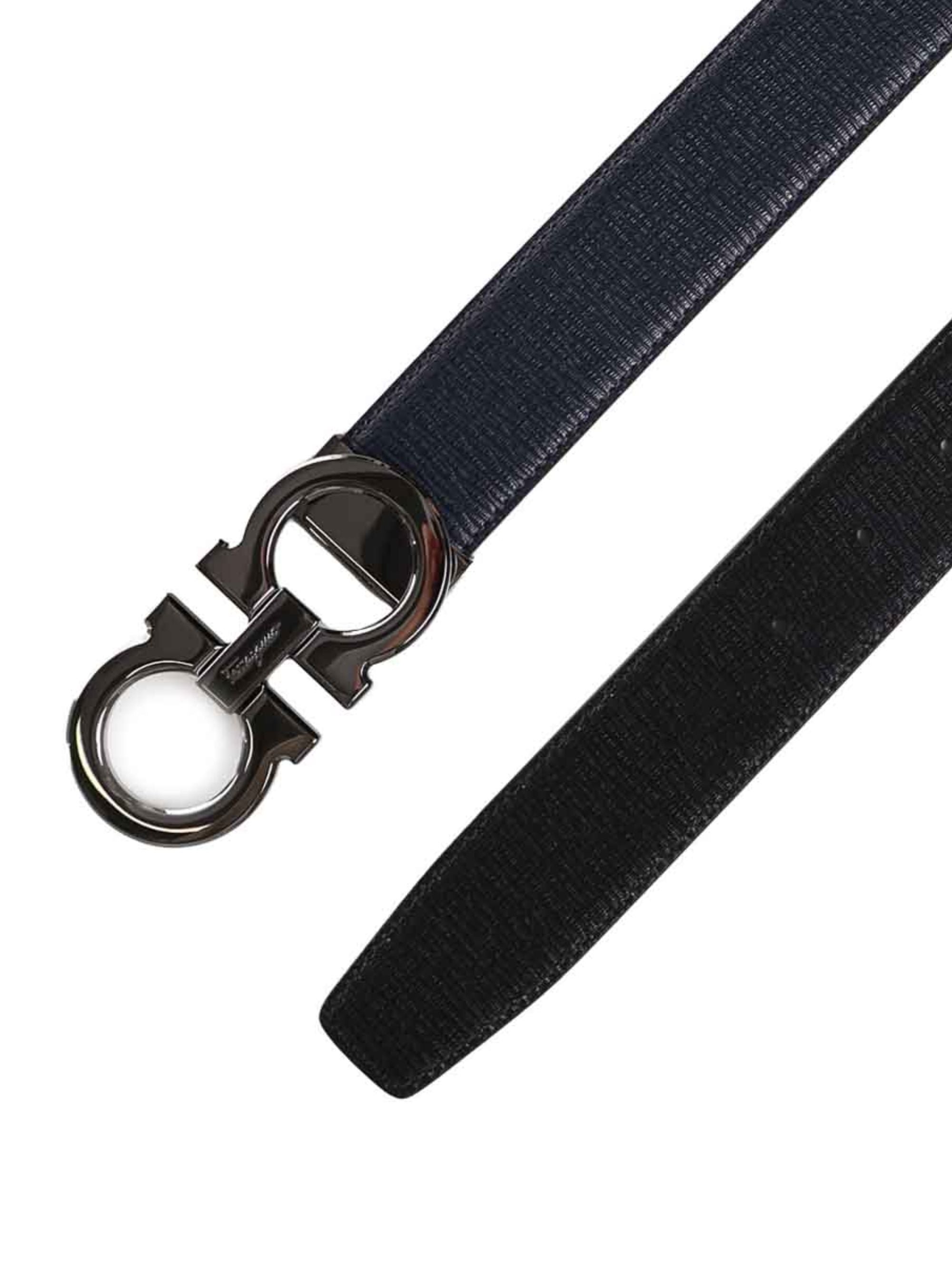 Ferragamo Men's Classic Calfskin Belt - SS26 Collection