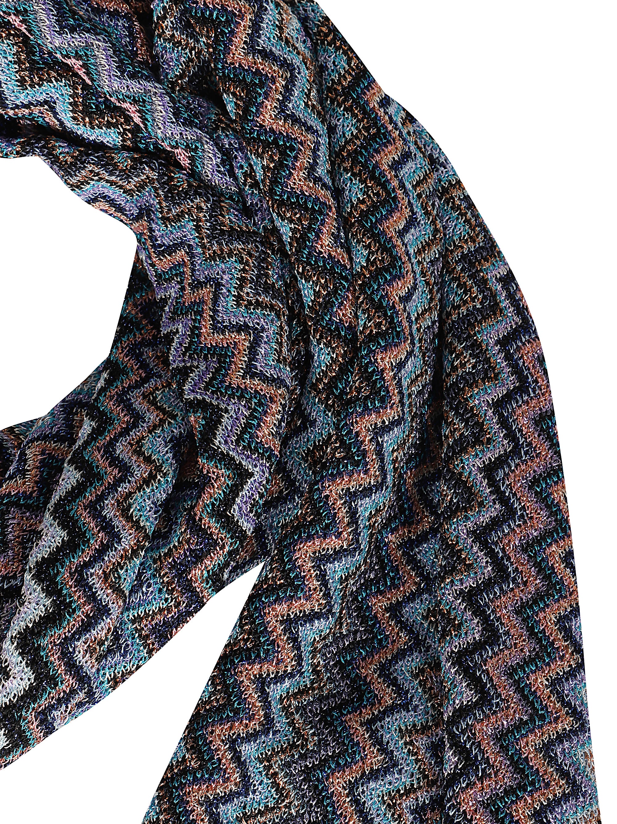 Missoni Fringed Trim Zig-Zag Pattern Scarf for Women
